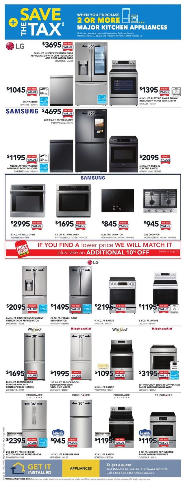 Lowes Flyer from 08/19/2021
