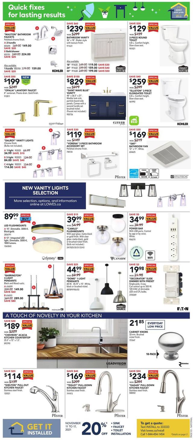 Lowes Flyer from 11/11/2021