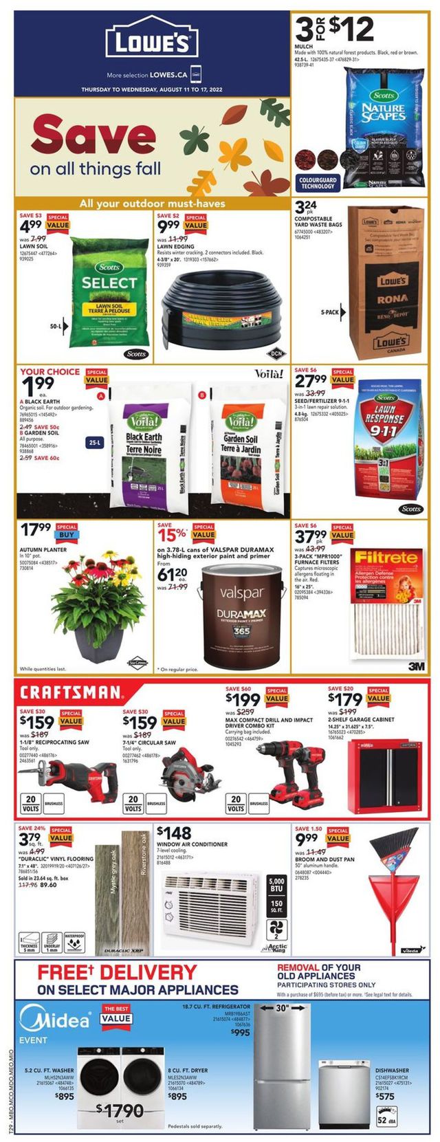 Lowes Flyer from 08/11/2022