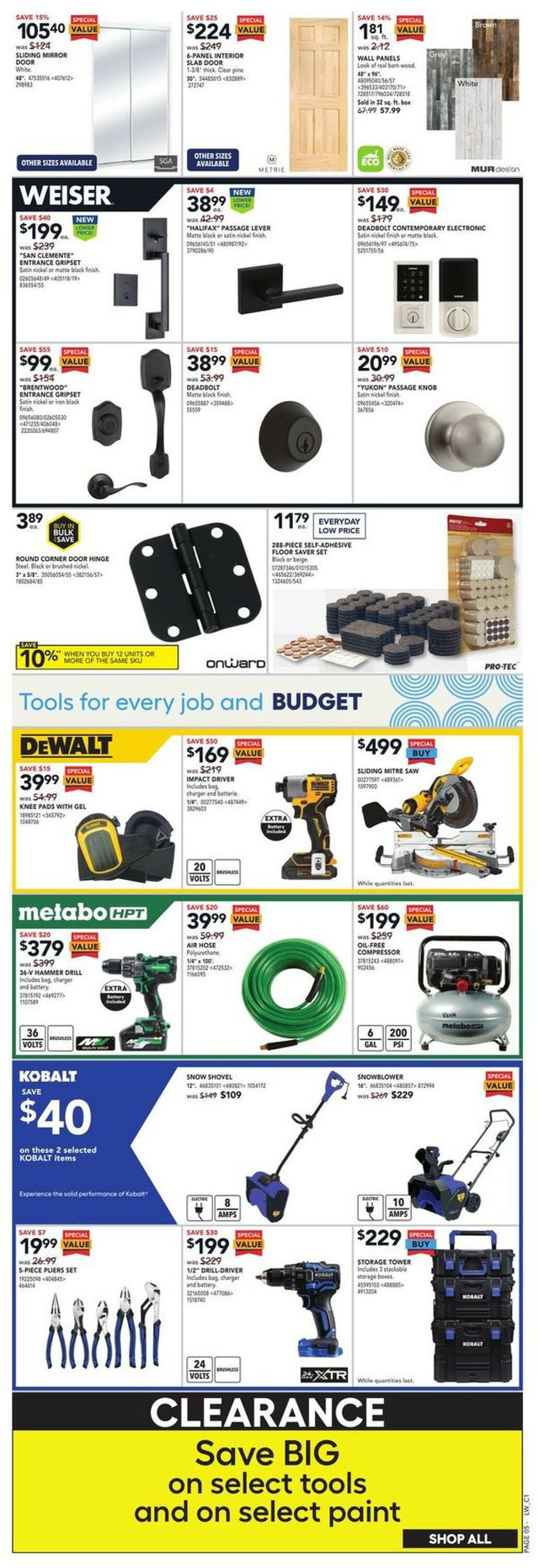 Lowes Flyer from 01/12/2023