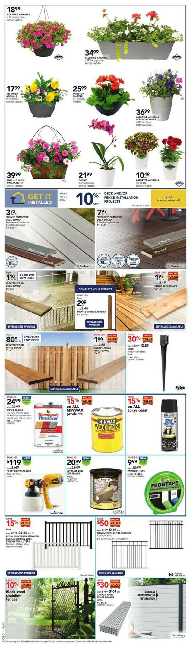 Lowes Flyer from 05/11/2023