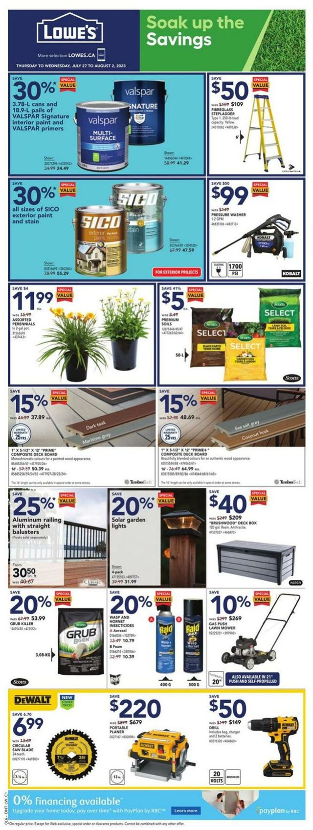 Lowes Flyer from 07/27/2023