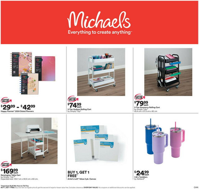Michaels Flyer from 01/26/2024