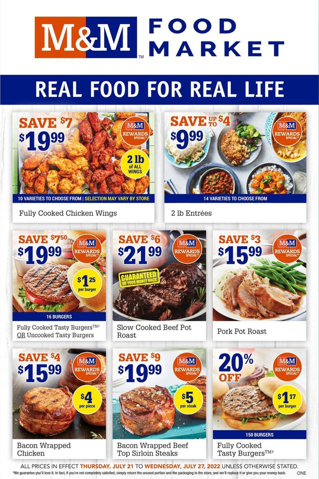 M&M Food Market Flyer from 07/21/2022