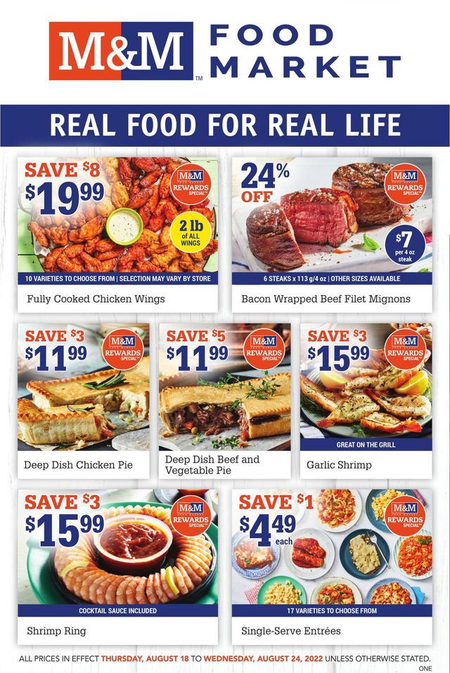 M&M Food Market Flyer from 08/18/2022