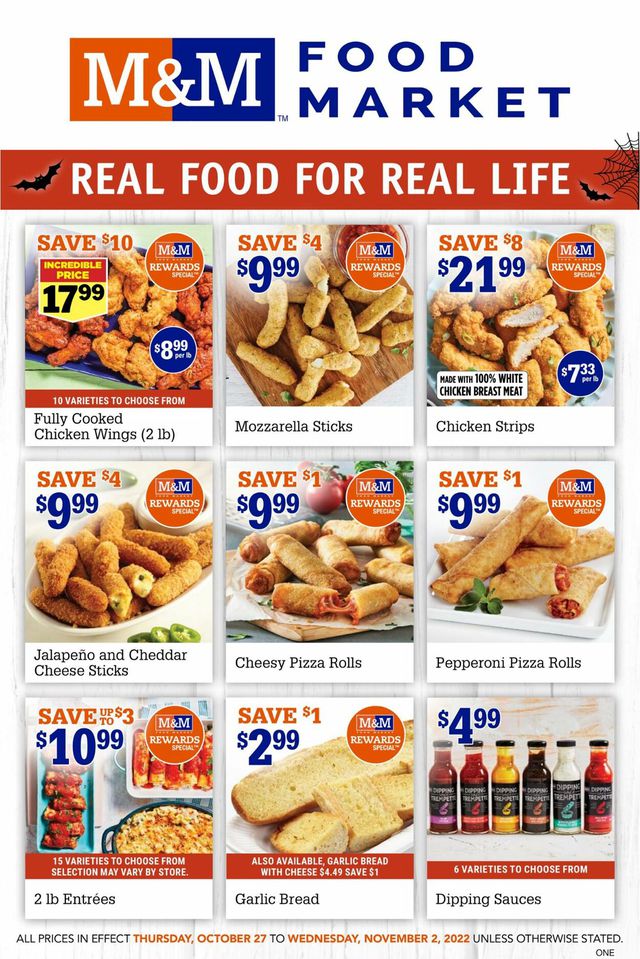 M&M Food Market Flyer from 10/27/2022
