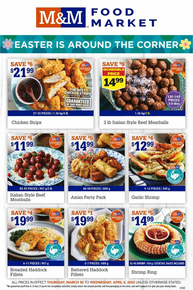 M&M Food Market Flyer from 03/30/2023