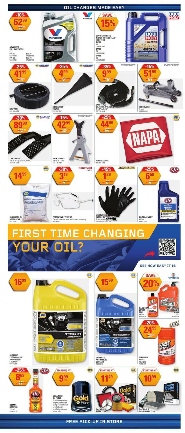 NAPA Auto Parts Flyer from 10/01/2022