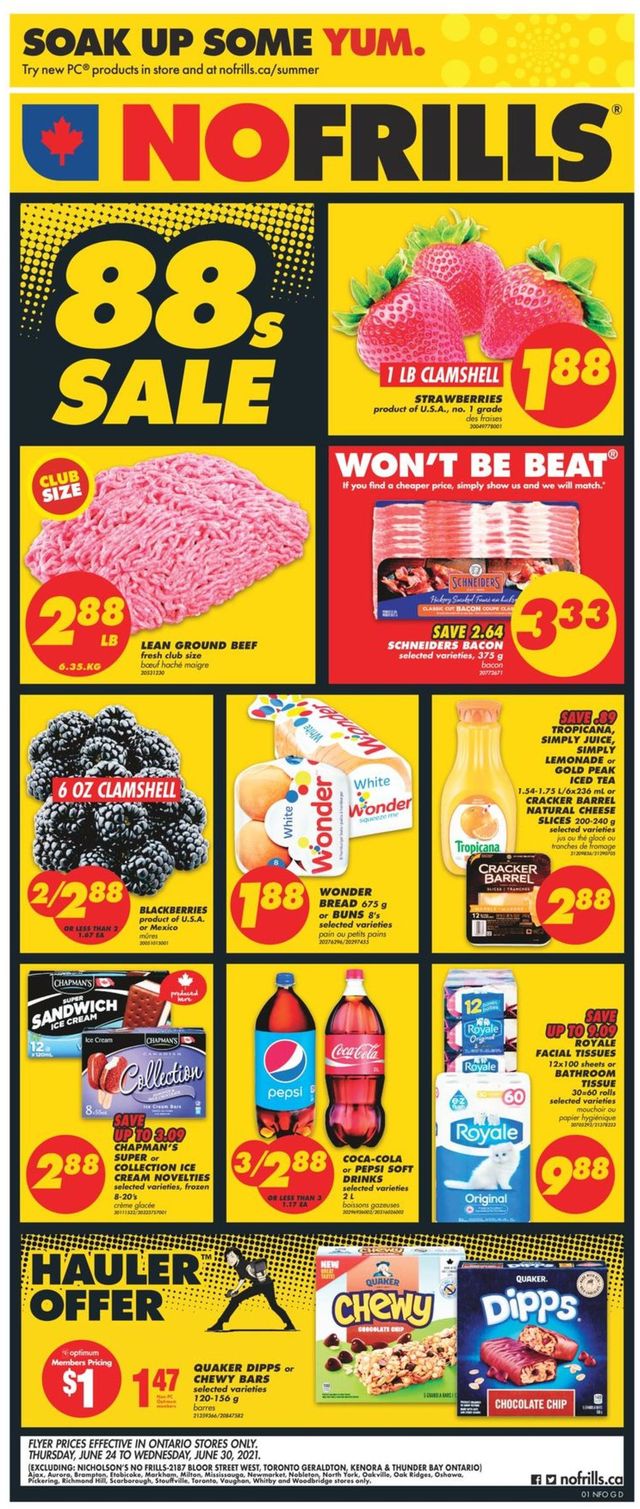 No Frills Flyer from 06/24/2021
