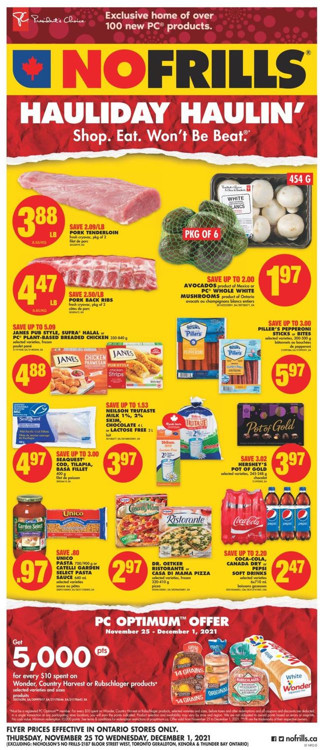 No Frills Flyer from 11/25/2021
