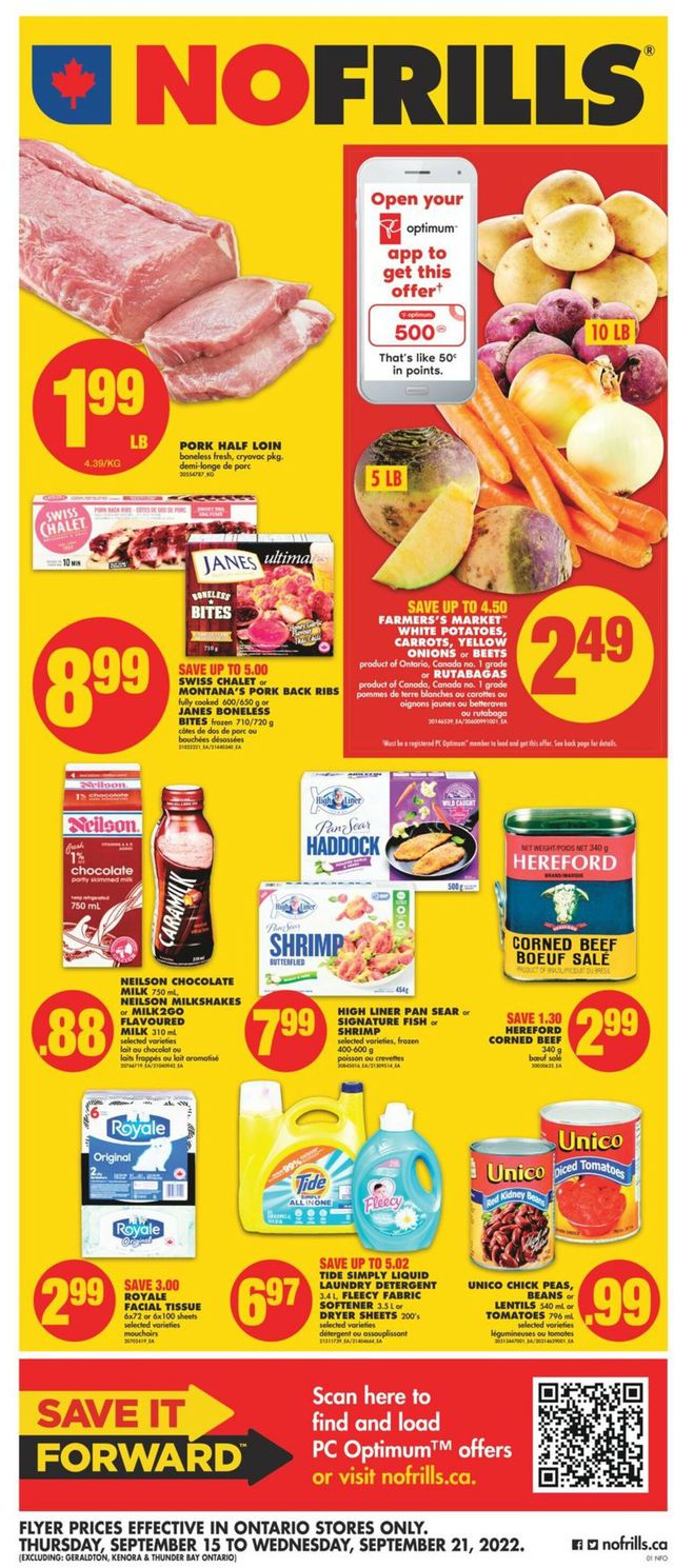 No Frills Flyer from 09/15/2022