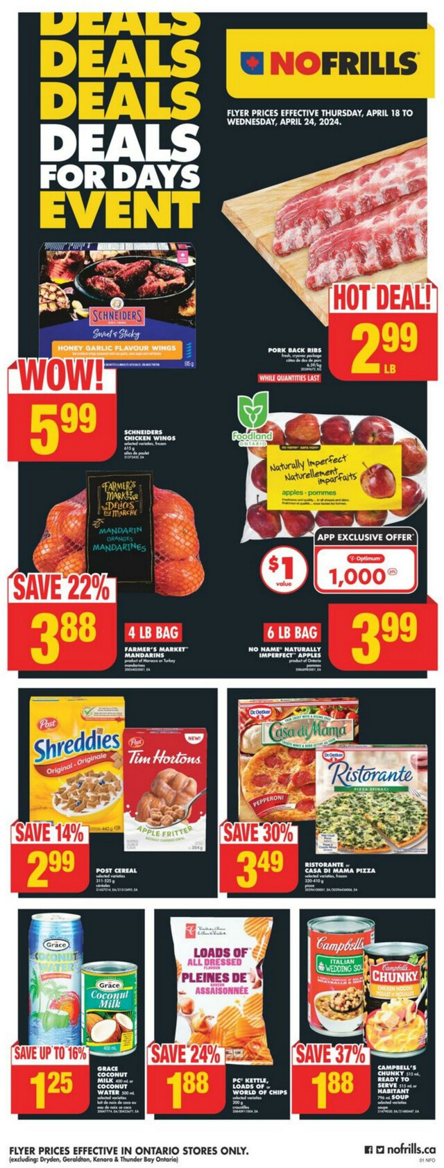 No Frills Flyer from 04/18/2024