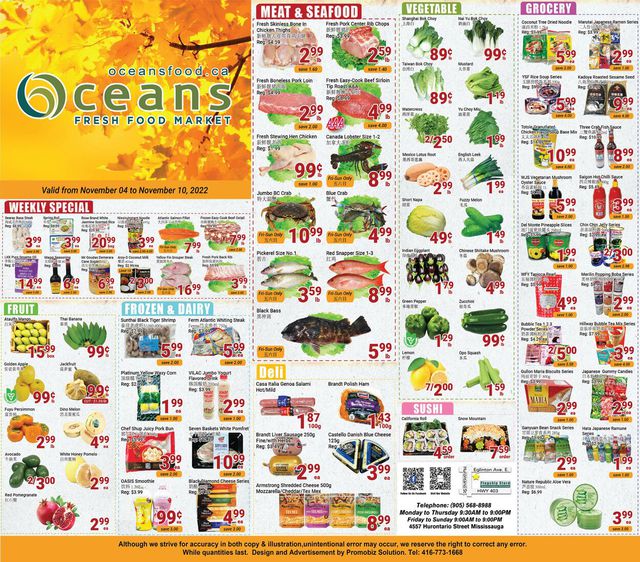 Oceans Flyer from 11/04/2022