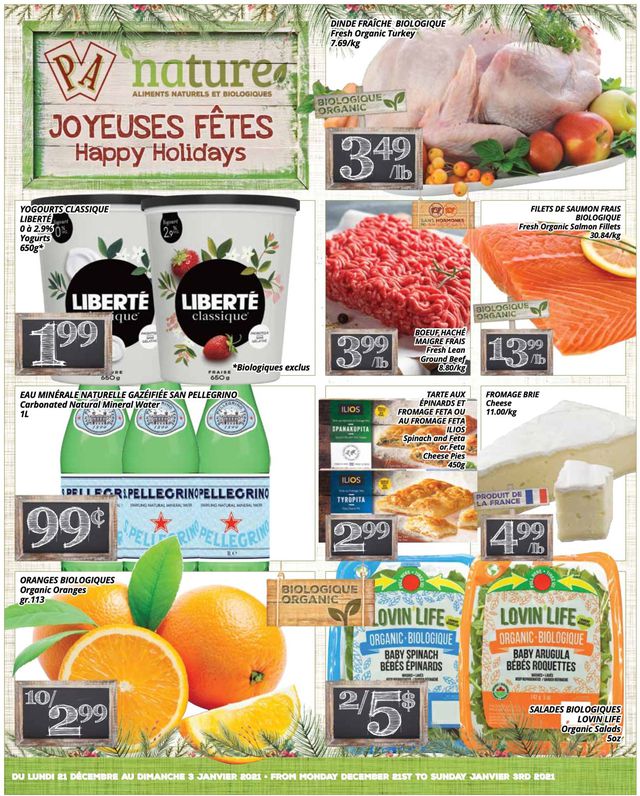PA Supermarché Flyer from 12/21/2020