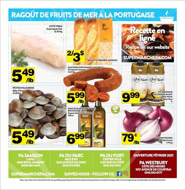 PA Supermarché Flyer from 01/25/2021