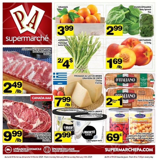 PA Supermarché Flyer from 02/08/2021