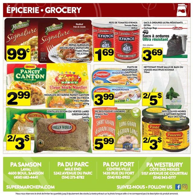 PA Supermarché Flyer from 04/12/2021