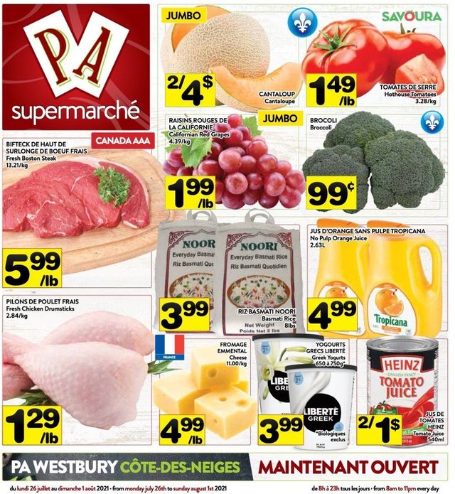 PA Supermarché Flyer from 07/26/2021