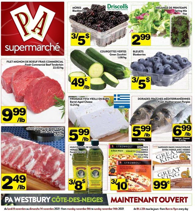 PA Supermarché Flyer from 11/08/2021