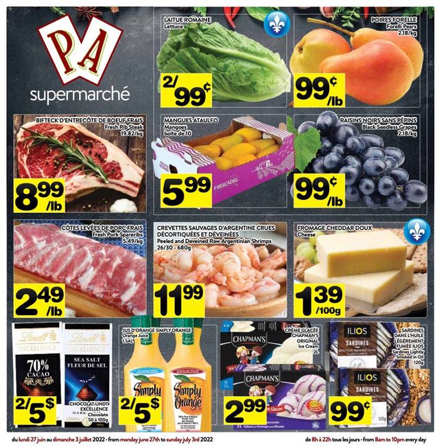 PA Supermarché Flyer from 06/27/2022