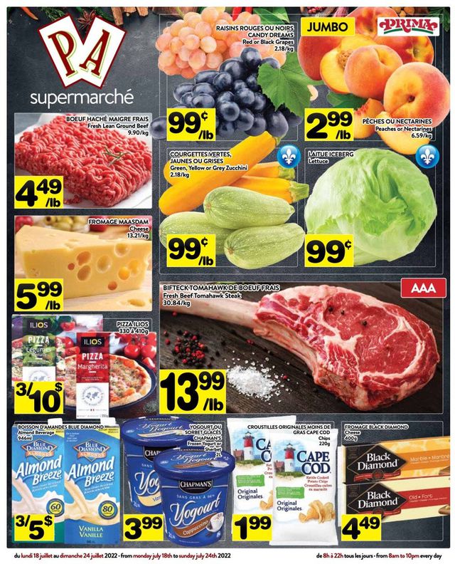PA Supermarché Flyer from 07/18/2022