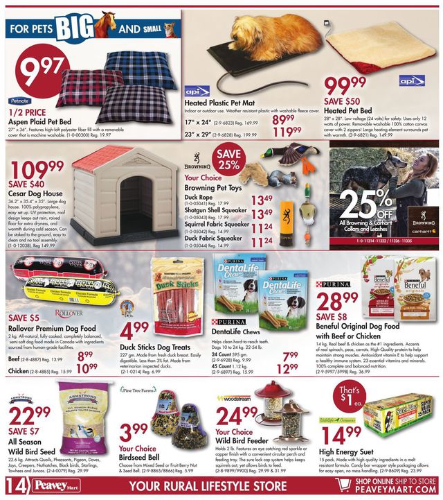 Peavey Mart Flyer from 11/01/2019