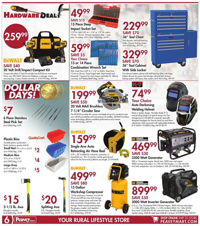 Peavey Mart Flyer from 01/16/2020
