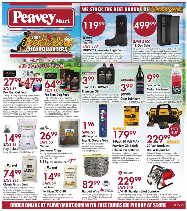 Peavey Mart Flyer from 08/20/2020
