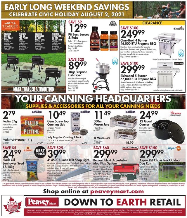 Peavey Mart Flyer from 07/29/2021