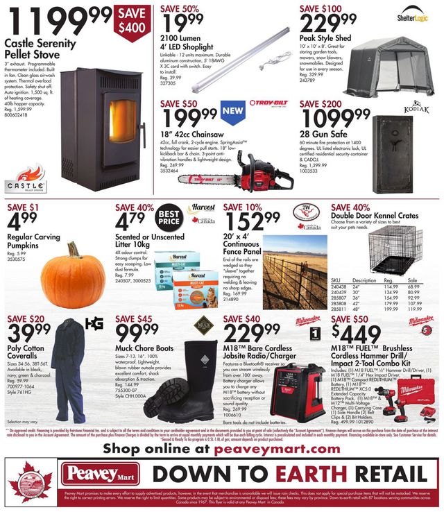 Peavey Mart Flyer from 10/07/2021