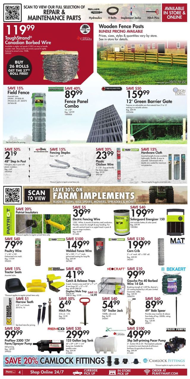 Peavey Mart Flyer from 04/29/2022