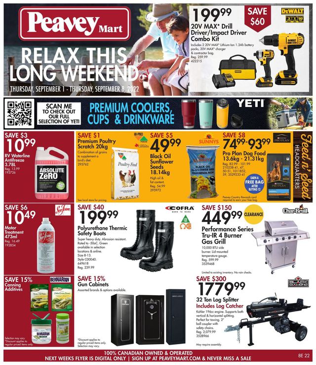 Peavey Mart Flyer from 09/01/2022