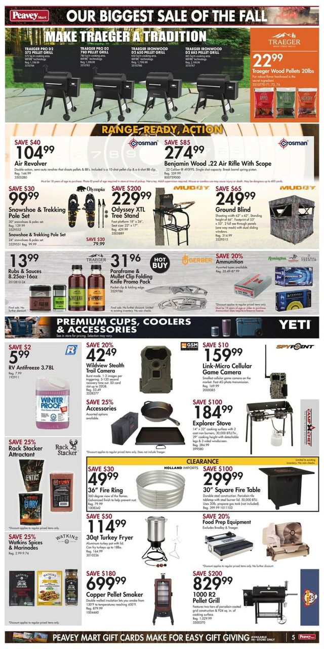 Peavey Mart Flyer from 10/14/2022
