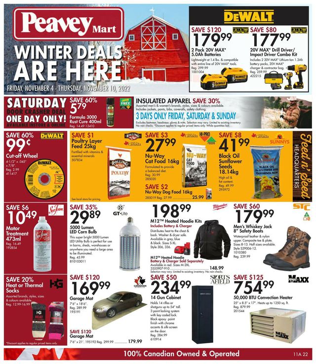 Peavey Mart Flyer from 11/04/2022