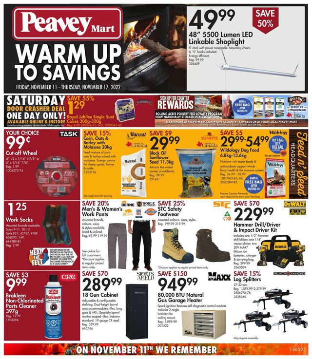 Peavey Mart Flyer from 11/11/2022