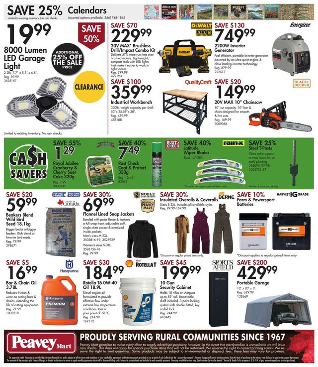 Peavey Mart Flyer from 12/09/2022