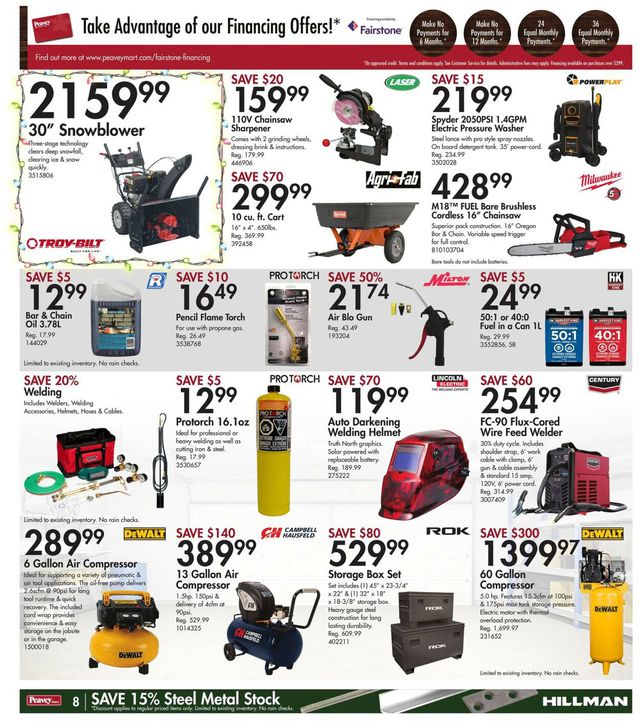 Peavey Mart Flyer from 12/22/2022