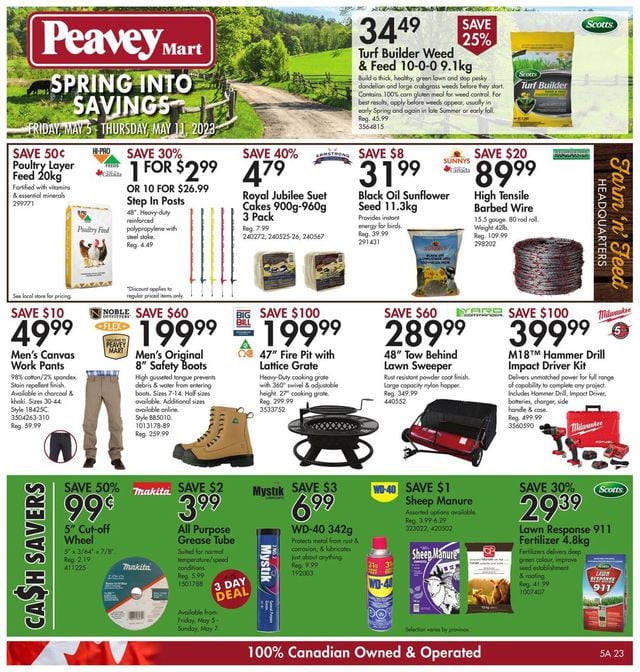 Peavey Mart Flyer from 05/05/2023
