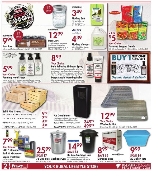 Peavey Mart Flyer from 08/09/2019