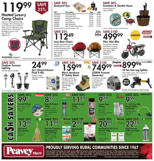 Peavey Mart Flyer from 07/07/2023