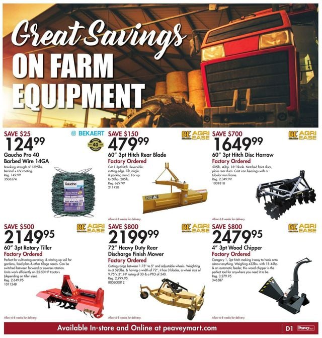 Peavey Mart Flyer from 07/07/2023