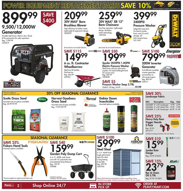 Peavey Mart Flyer from 08/03/2023
