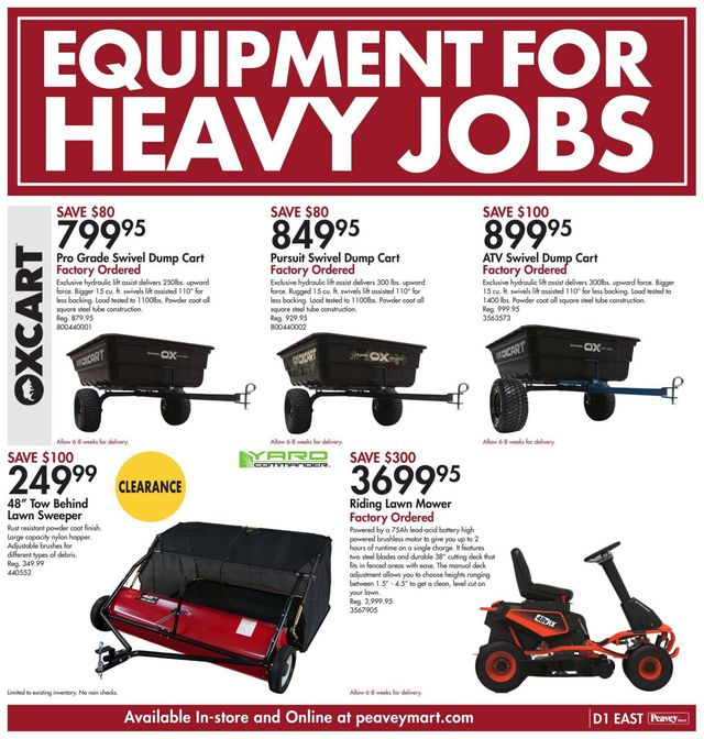 Peavey Mart Flyer from 08/25/2023