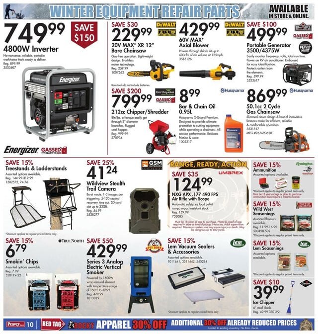 Peavey Mart Flyer from 11/10/2023
