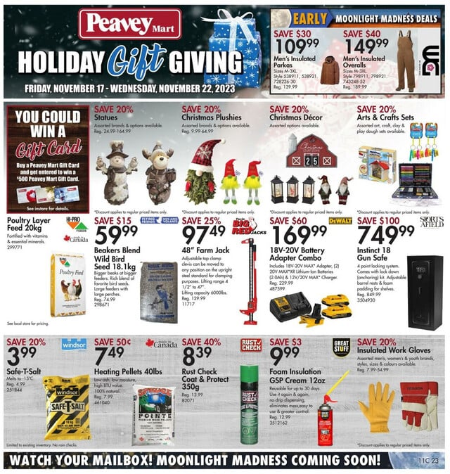 Peavey Mart Flyer from 11/17/2023