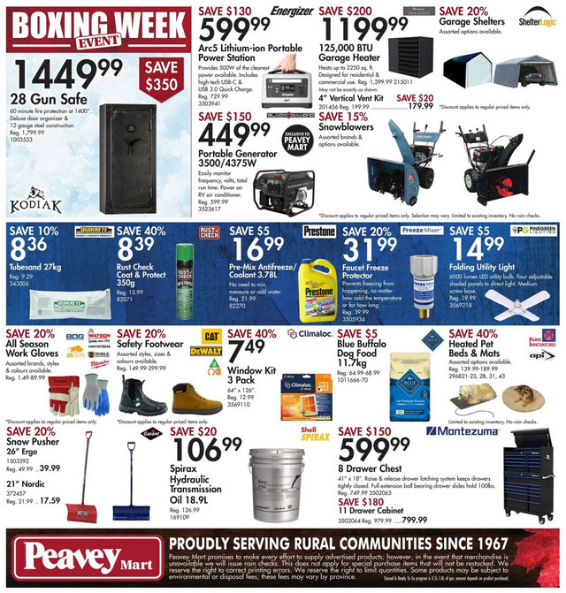 Peavey Mart Flyer from 12/26/2023