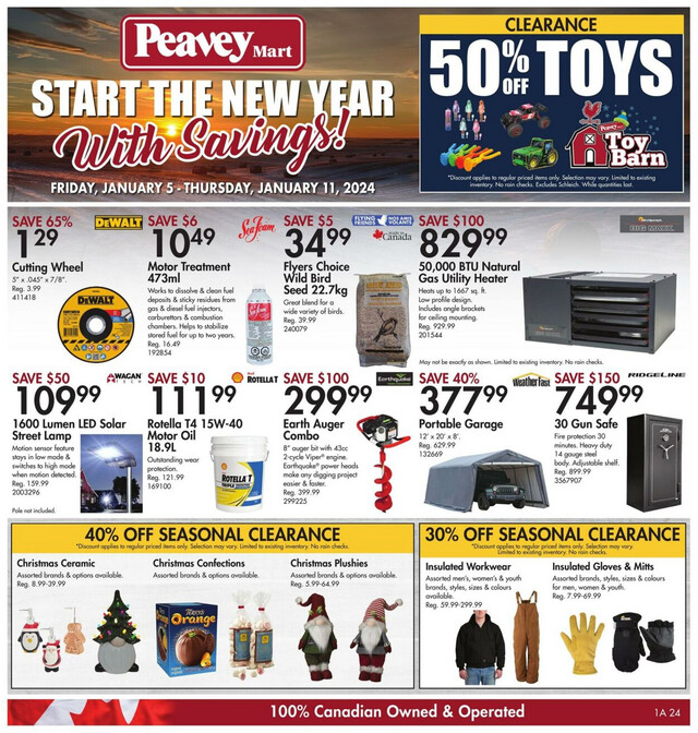 Peavey Mart Flyer from 01/05/2024