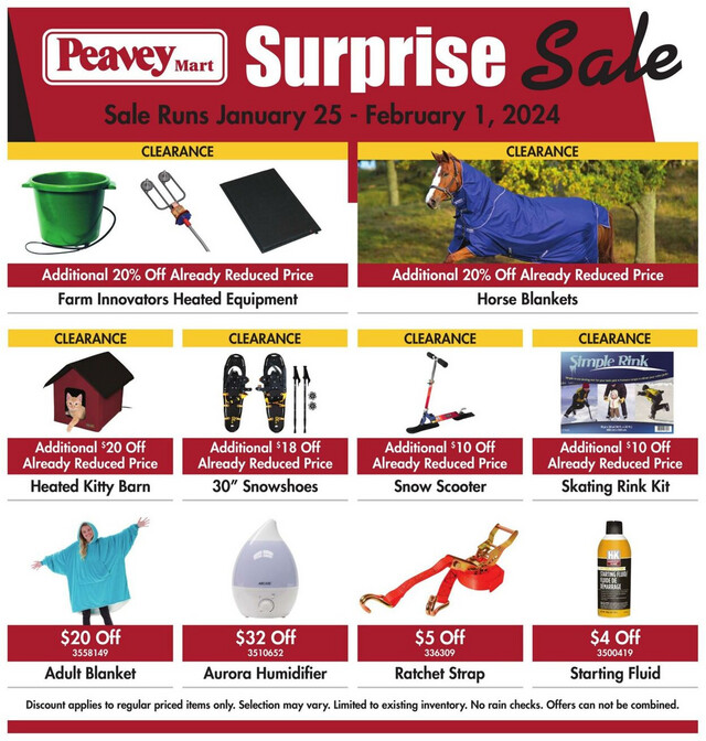 Peavey Mart Flyer from 01/25/2024