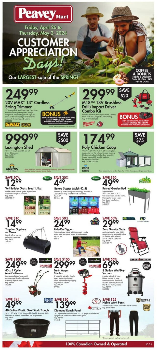 Peavey Mart Flyer from 04/26/2024