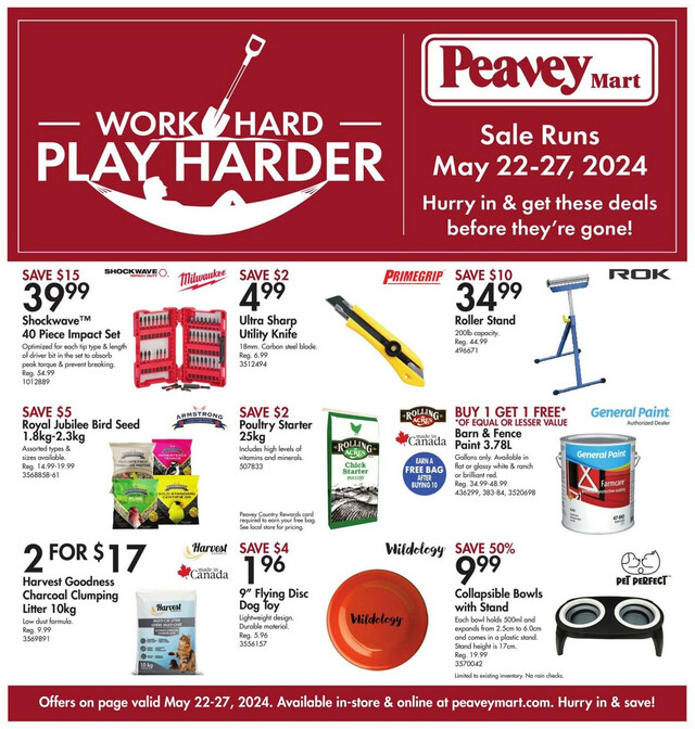 Peavey Mart Flyer from 05/22/2024